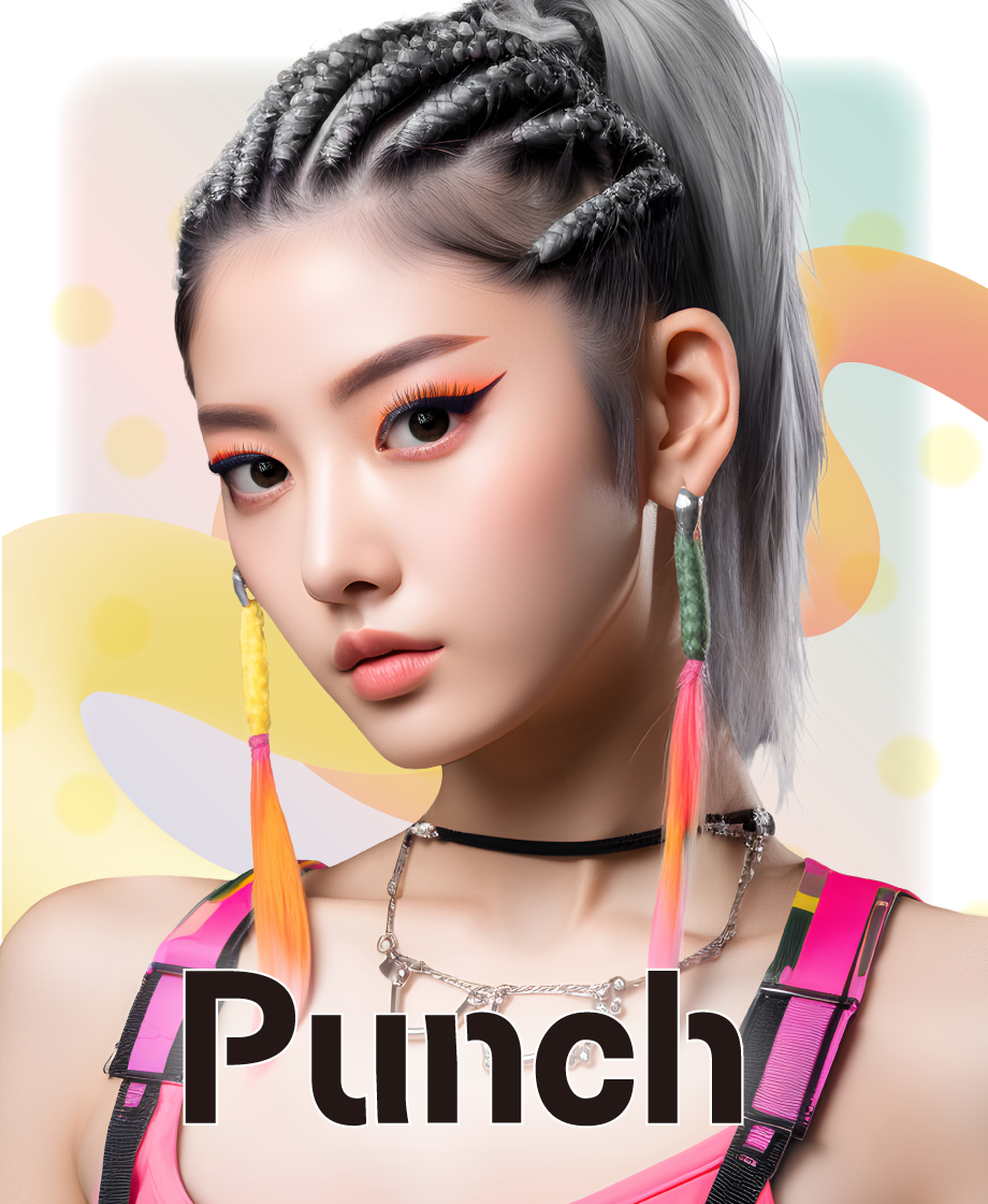 BOI KR Punch series color contact lenses - B.O.I. 韓系隱形眼鏡 Punch系列彩片形象模特